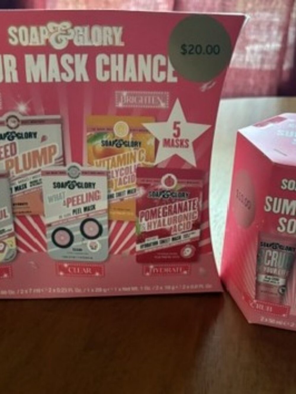 The Soap & Glory Your Mask Chance Gift Set and Soap & Glory Sumptuously Soft